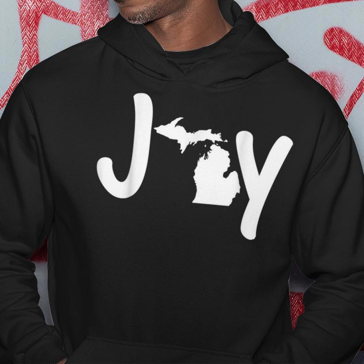 Joy Michigan Christmas State Pride Graphic Hoodie Unique Gifts