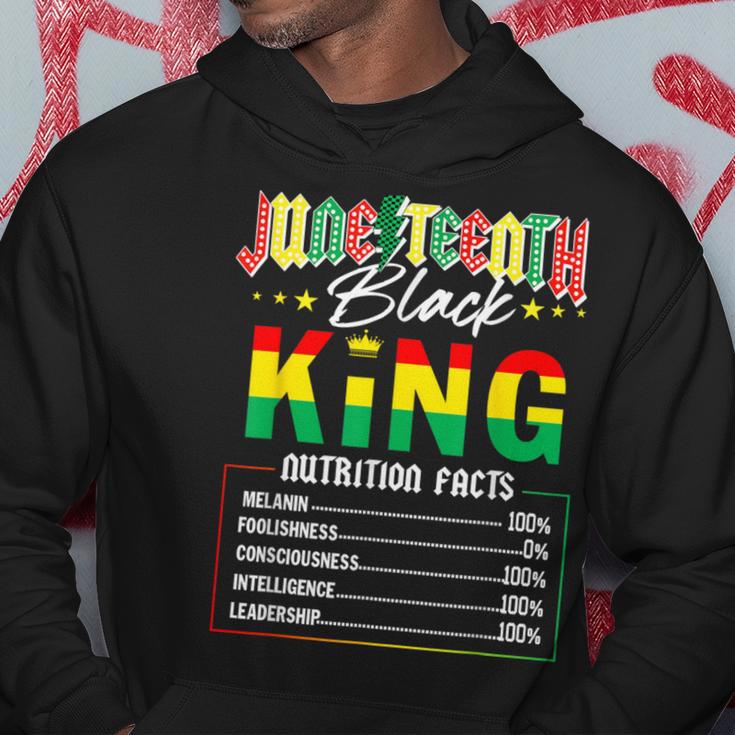 Junenth Black King Nutrition Facts Melanin African Men Hoodie Unique Gifts