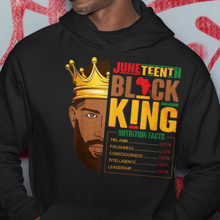 Junenth Black King Nutritional Facts Pride African Mens Hoodie Funny Gifts