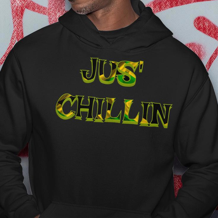 Jus Chillin Jamaican Slang Patois Jamaica Hoodie Unique Gifts