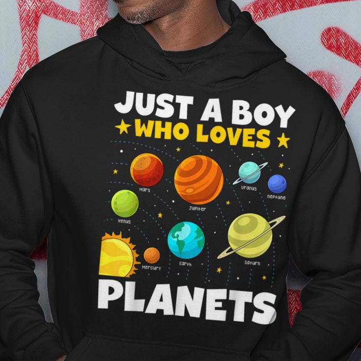 Just A Boy Who Loves Planets Solar System Space Science Hoodie Unique Gifts