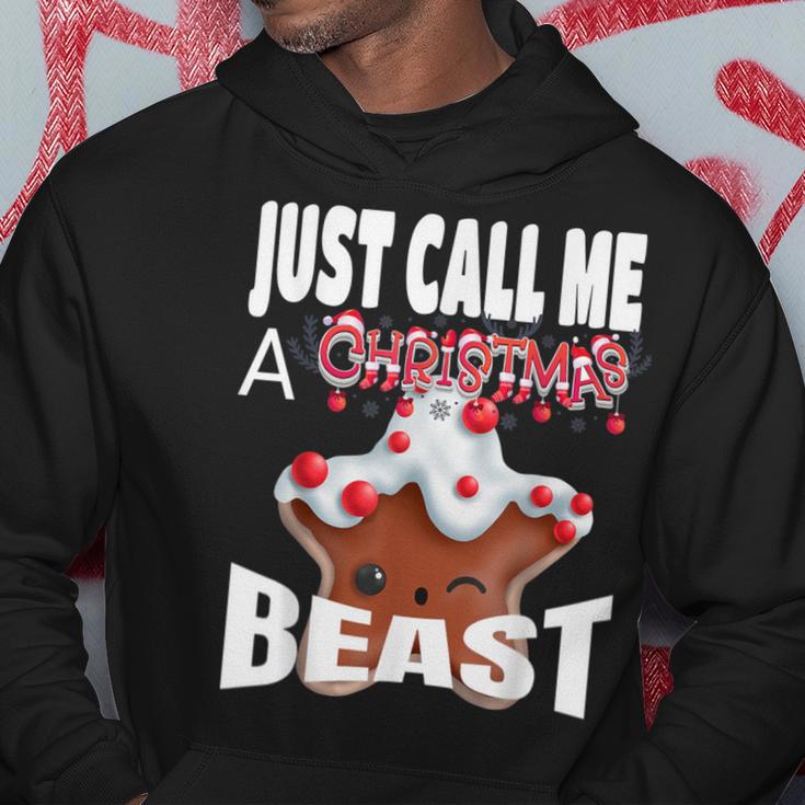 Just Call A Christmas Beast Cute Ginger Bread Star Cookie Hoodie Unique Gifts