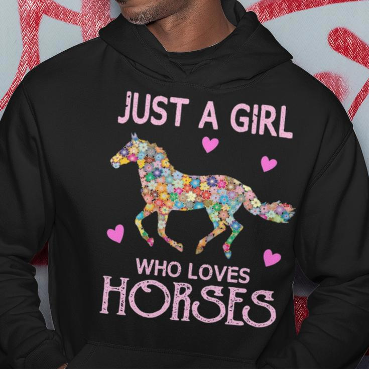 Just A Girl Who Loves Horses Horse Riding Girls Women Hoodie Unique Gifts