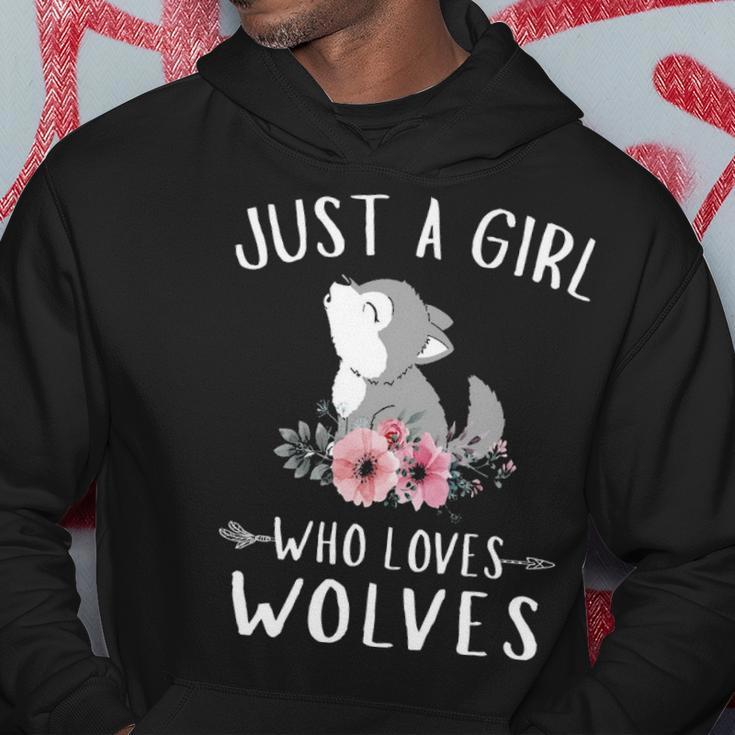 Just A Girl Who Loves Wolves For Wolves Lover Hoodie Unique Gifts