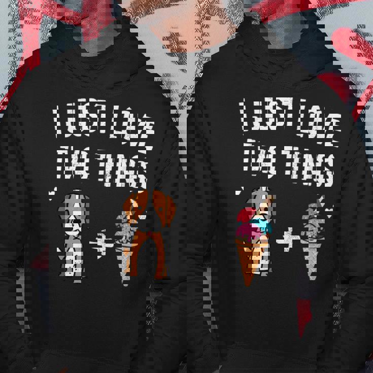 I Just Love Two Things Beagle And Ice Cream Dog Lover Hoodie Unique Gifts