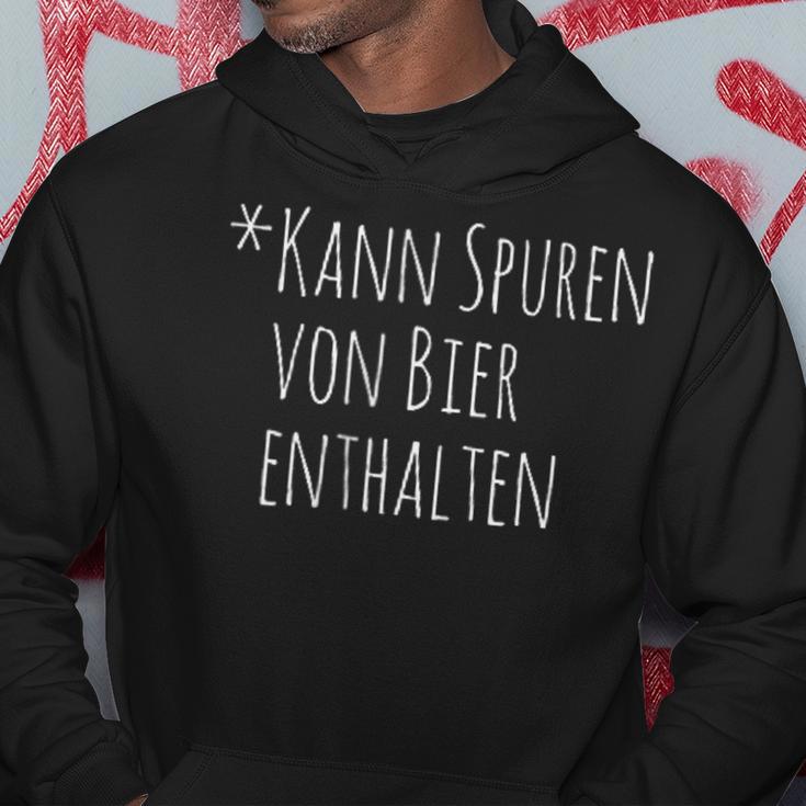 Kann Spuren Von Bier Enthalten Hoodie Lustige Geschenke