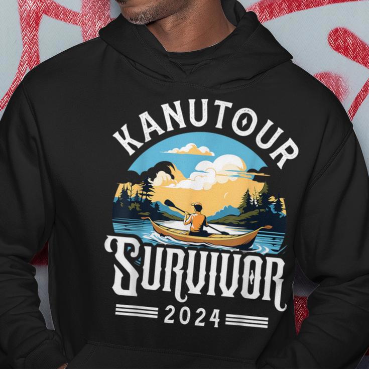 Kanufahrer Kanu Kanutour Survivor 2024 Hoodie Lustige Geschenke