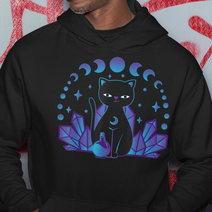 Kawaii Pastel Goth Cat Anime Manga Crystal Black Witchy Hoodie Funny Gifts