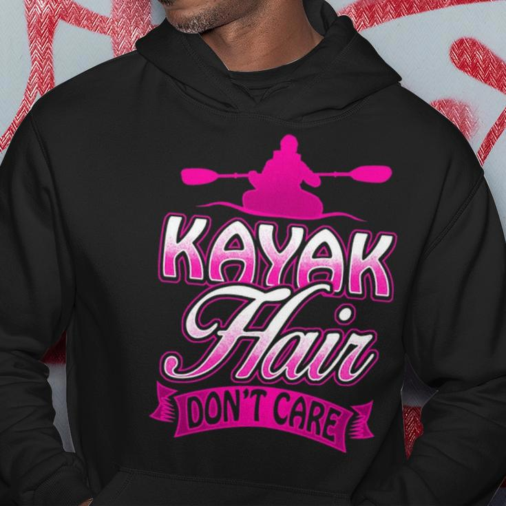 Kayak Hair Don't Care Kayakers Kayaking Hoodie Unique Gifts