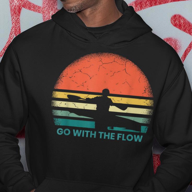 Kayaking Retro Sunset River Kayak Vintage Kayaker Hoodie Unique Gifts