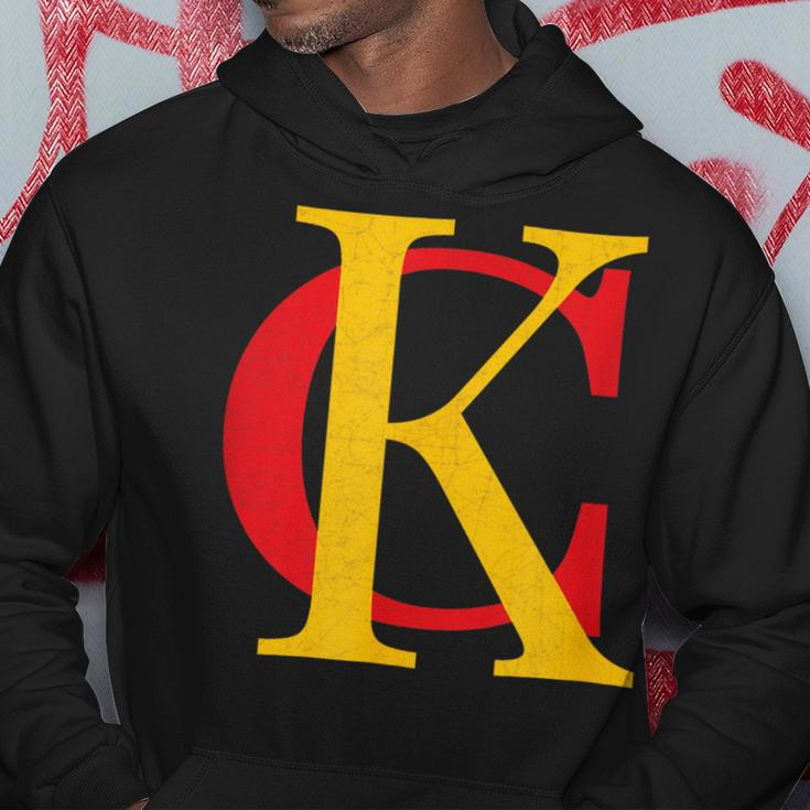 Kc Kansas City Red Yellow & Black Kc Classic Kc Initials Hoodie Unique Gifts