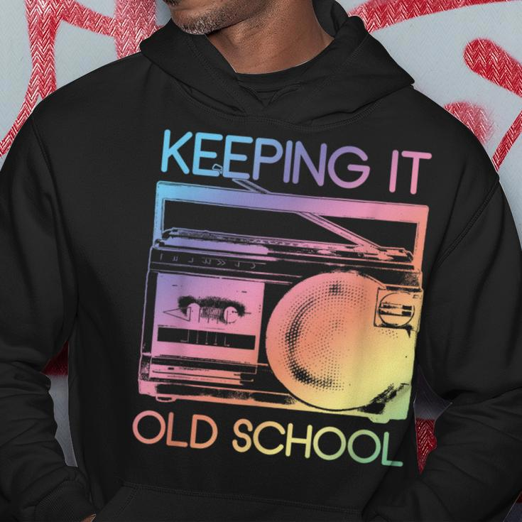 Keeping It Old School Retro 80S 90S Boombox Music Hoodie Unique Gifts