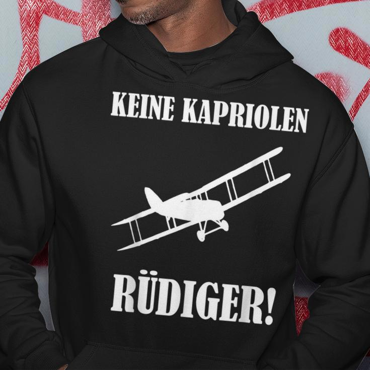 Keine Kapriolen Rüdiger Hoodie, Lustiges Flugzeug Motiv, Meme Lustige Geschenke