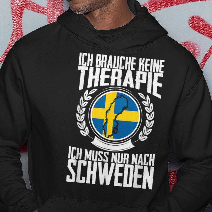 Keine Therapie Ich Muss Nur Nach Sweden Hoodie Lustige Geschenke