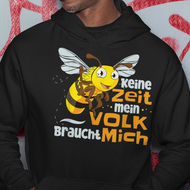 Keine Zeit Mein Volk Braucht Mich Biene Breekeder German Hoodie Lustige Geschenke