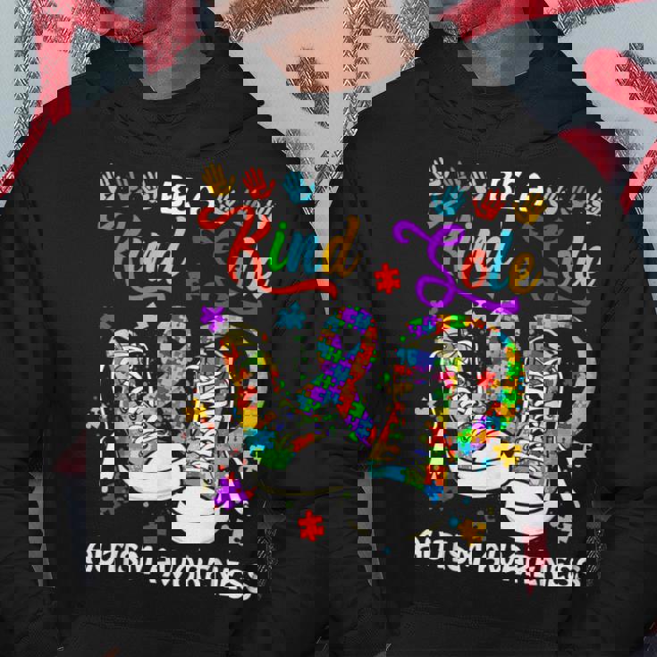 Be A Kind Sole Autism Awareness Puzzle Shoes Be Kind Hoodie Unique Gifts