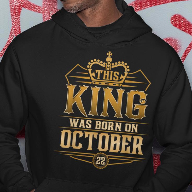 This King Was Born On October 22Nd Libra Scorpio Hoodie Unique Gifts