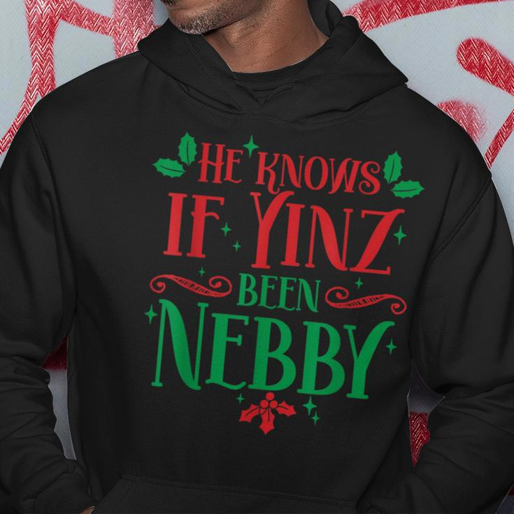 He Knows If Yinz Been Nebby Pittsburgh Pennsylvania Yinzer Hoodie Unique Gifts