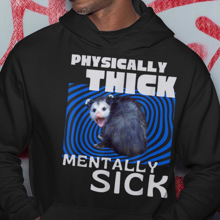 Körperlich Dickes Psychisch Krankes Opossum Mental Health Meme Kapuzenpullover Lustige Geschenke