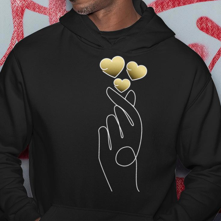 Kpop Korea Symbol K-Pop Heart Hand Love Heart Finger Hoodie Lustige Geschenke