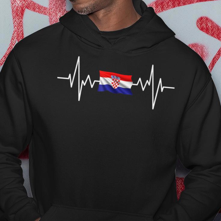 Kroatische Flagge Geschenk Herzschlag Kroatien Hrvatska Kapuzenpullover Lustige Geschenke