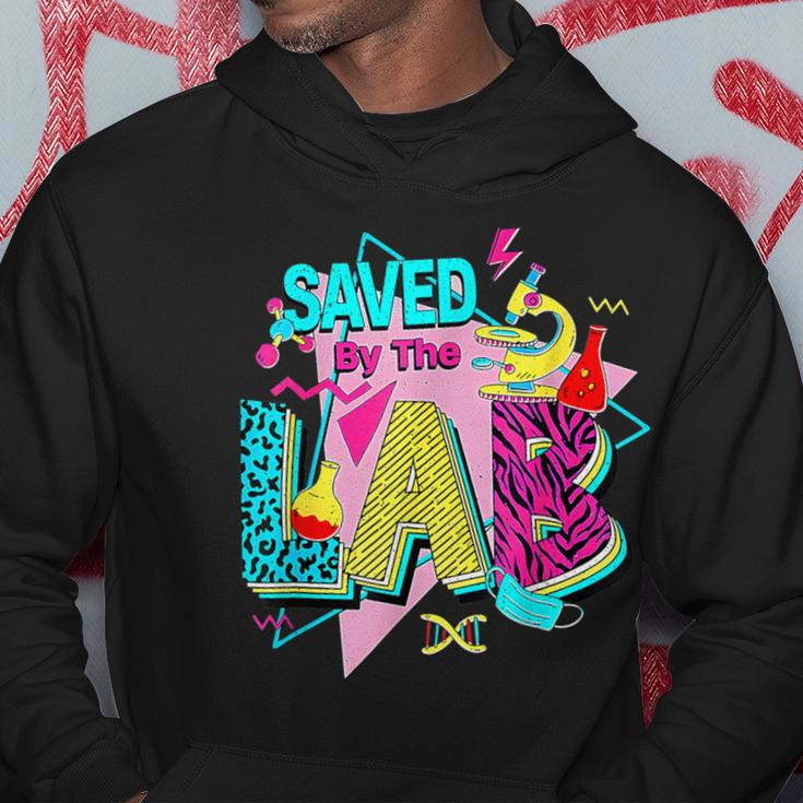 Lab Week 2024 Saved By The Lab Retro Medical Laboratory Tech Hoodie Funny Gifts