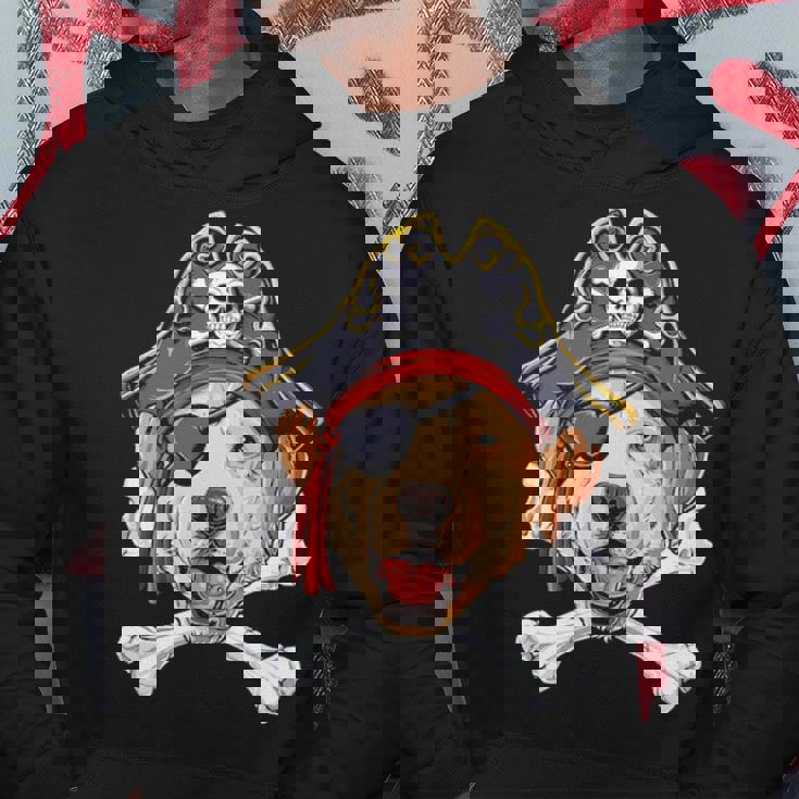Labrador Pirate Jolly Roger Flag Skull Crossbones Hoodie Unique Gifts