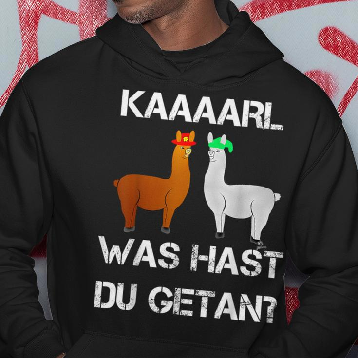 Lamas With Hüten Karl Was Hat Du Getan Lama Hoodie Lustige Geschenke