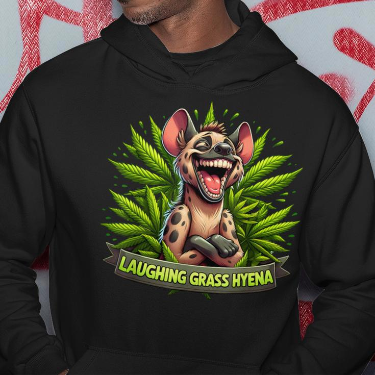 Laughing Grass Hyena Weed Leaf Cannabis Marijuana Stoner 420 Hoodie Unique Gifts
