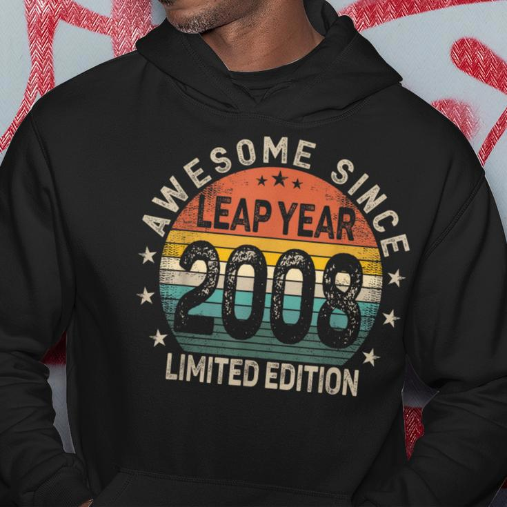 Leap Year 16Th Birthday Awesome Since 2008 Vintage Leap Day Hoodie Funny Gifts