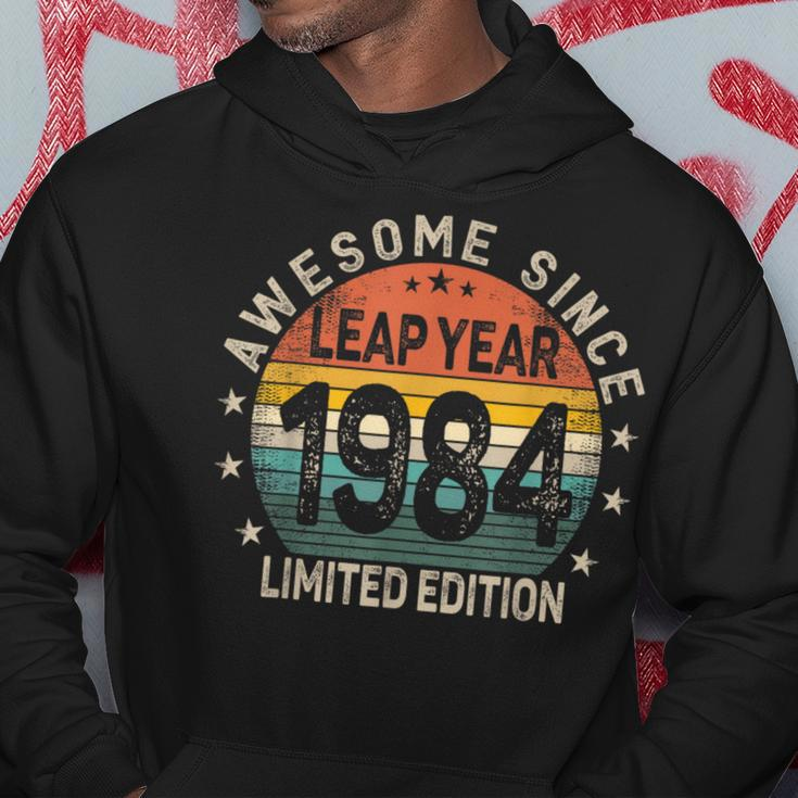 Leap Year 40Th Birthday Awesome Since 1984 Vintage Leap Day Hoodie Funny Gifts