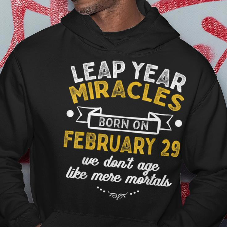 Leap Year Miracles Birthday February 29Th Leap Day 02 29 Hoodie Unique Gifts