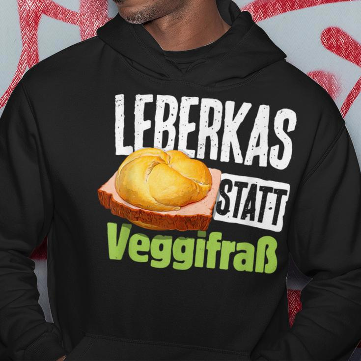 Leberkas Statt Veggifrß Anti Vegan Saying Hoodie Lustige Geschenke