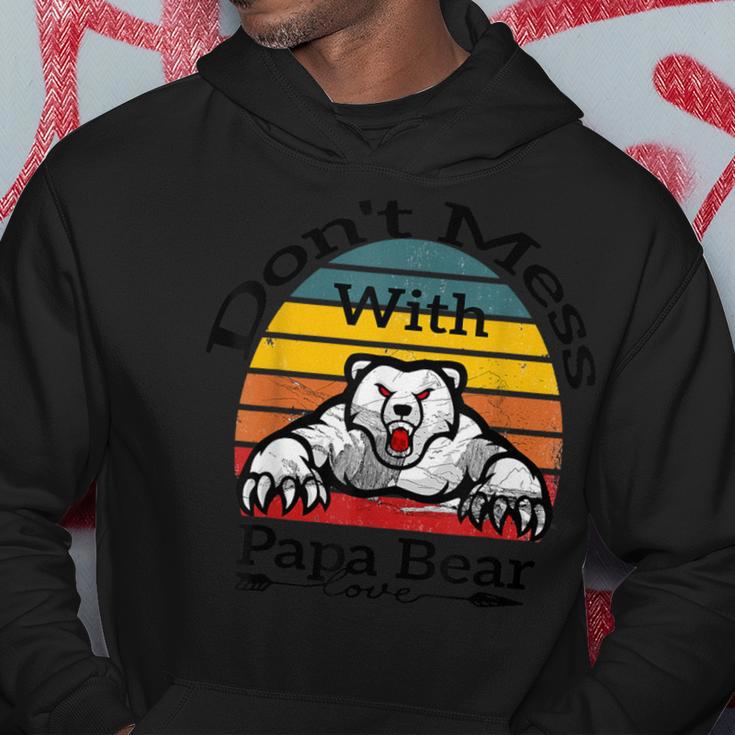 Leg Dich Nicht Mit Papa Bear An Kapuzenpullover Lustige Geschenke