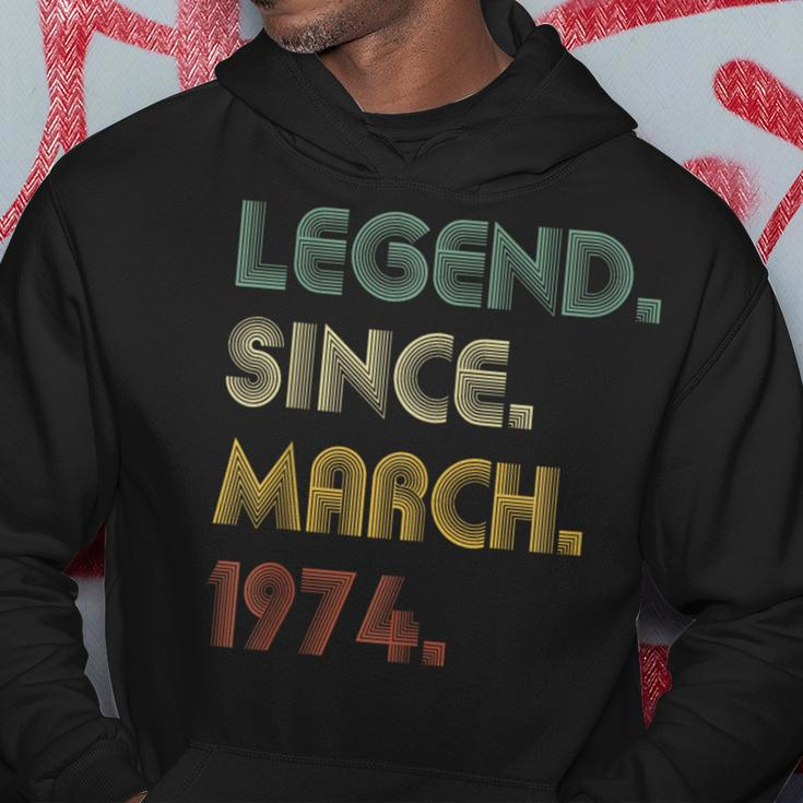 Legend Since March 1974 50Th Birthday 50 Years Old Hoodie Funny Gifts