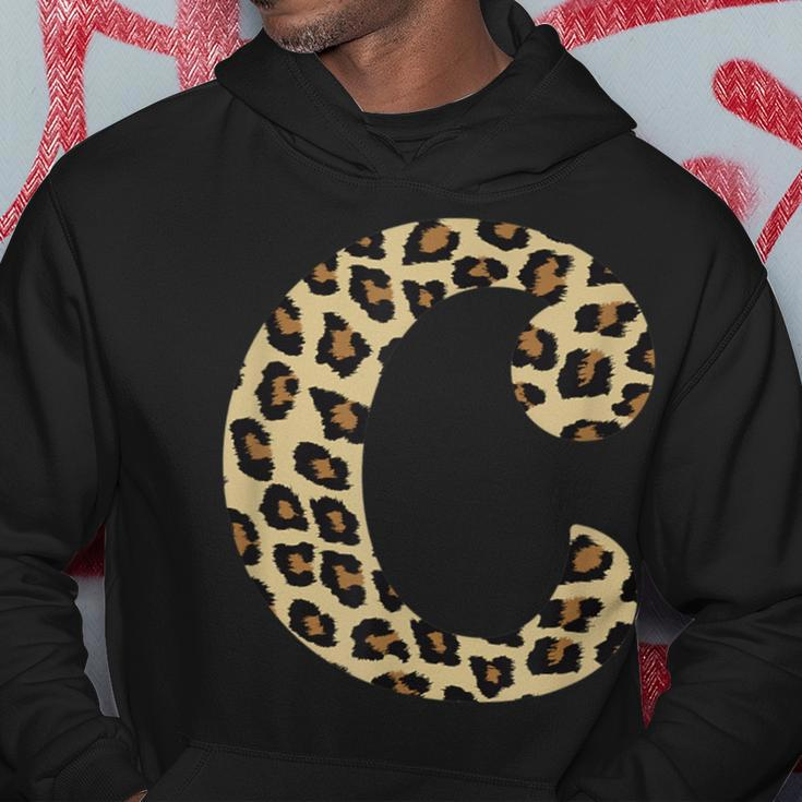 Leopard Cheetah Print Letter C Initial Rustic Monogram Hoodie Unique Gifts