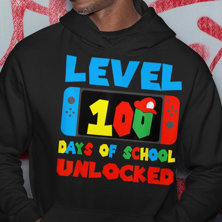 Level 100 Days Of School Unlocked Video Games Boys Gamer Hoodie Unique Gifts