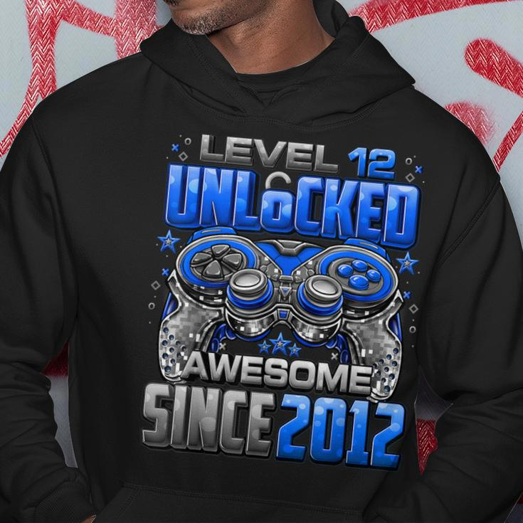 Level 12 Unlocked Awesome Since 2012 12Th Birthday Gaming Hoodie Personalized Gifts
