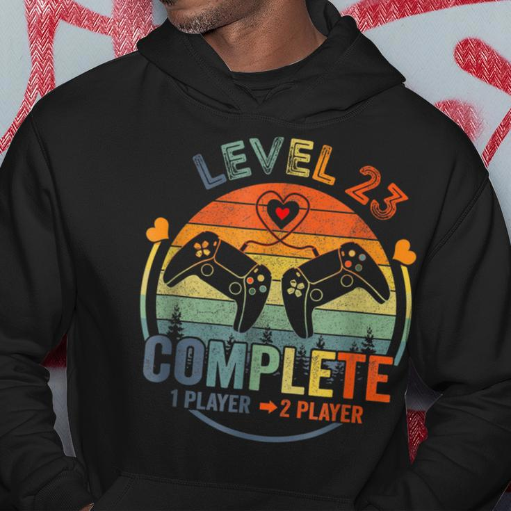 Level 23 Complete Gamer 23Rd Wedding Anniversary Hoodie Unique Gifts