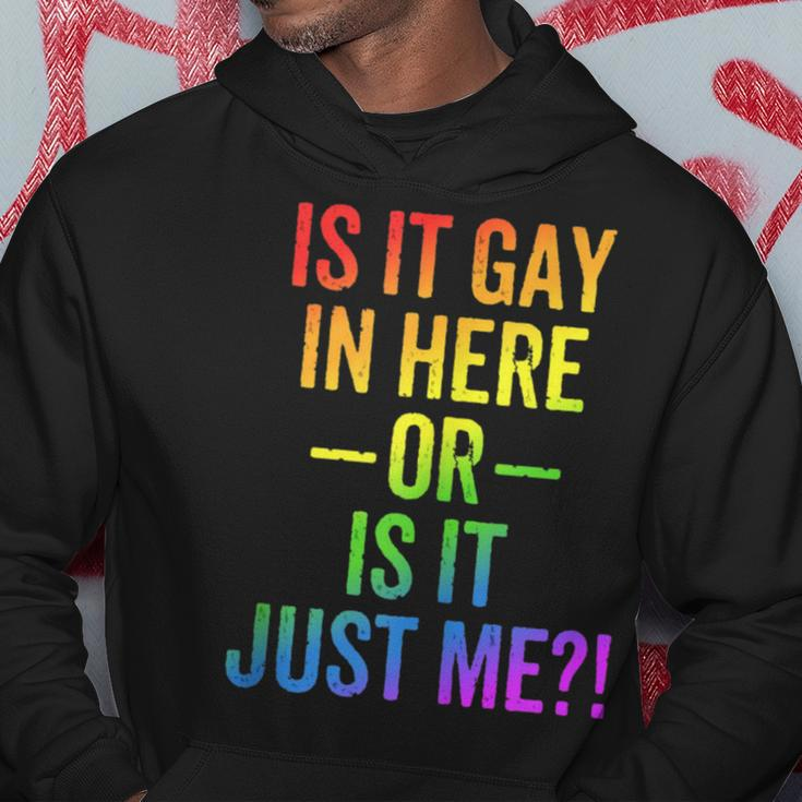 Lgbt Is It Gay In Here Or Is It Just Me Gay Pride Hoodie Unique Gifts
