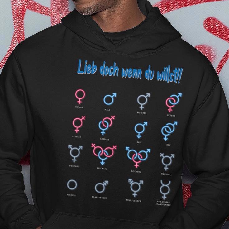 Lgbtq Liebe Aber Wen Du Willst Merch Hoodie Lustige Geschenke