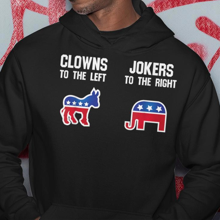 LibertarianClowns To The Left Jokers To The Right Hoodie Unique Gifts