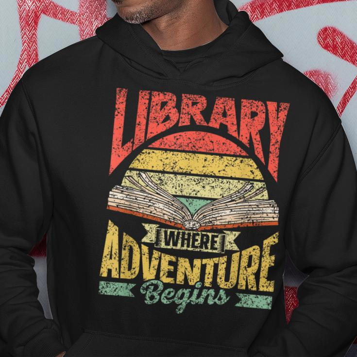 Library Where Adventure Begins Books Librarian Library Hoodie Unique Gifts