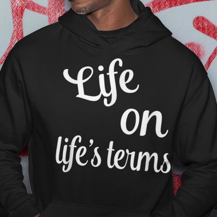 Life On Life's Terms Recovery Sobriety Saying Hoodie Unique Gifts