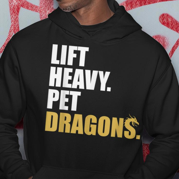 Lift Heavy Pet Dragons Vintage Weightlifting Deadlift Hoodie Unique Gifts