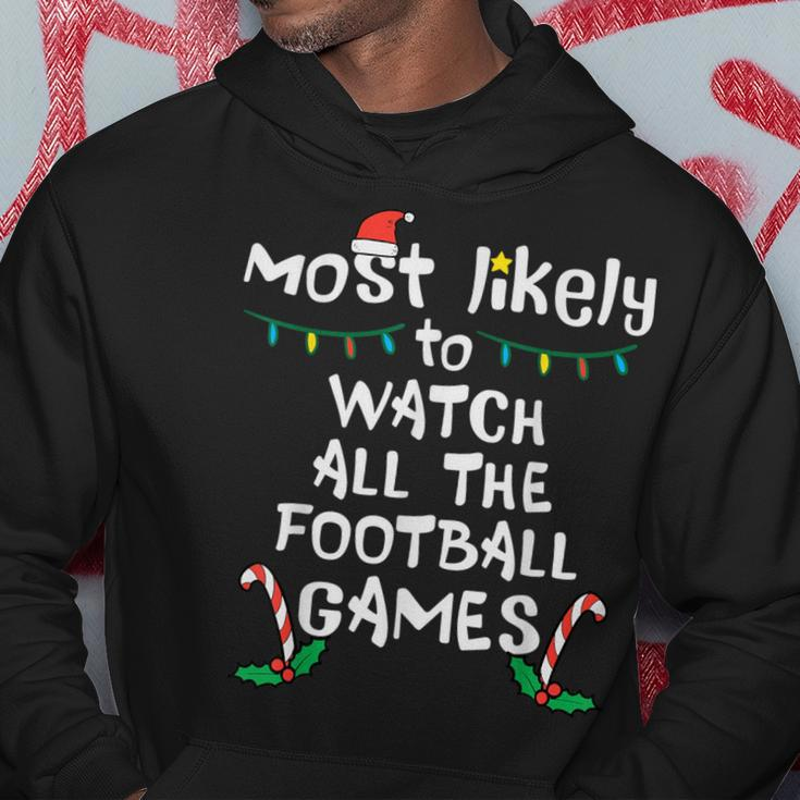 Most Likely Watch Football Christmas Xmas Family Matching Hoodie Personalized Gifts