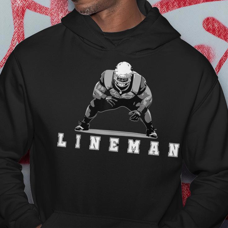 Lineman Vintage Football Offensive Defensive Lineman Hoodie Lustige Geschenke