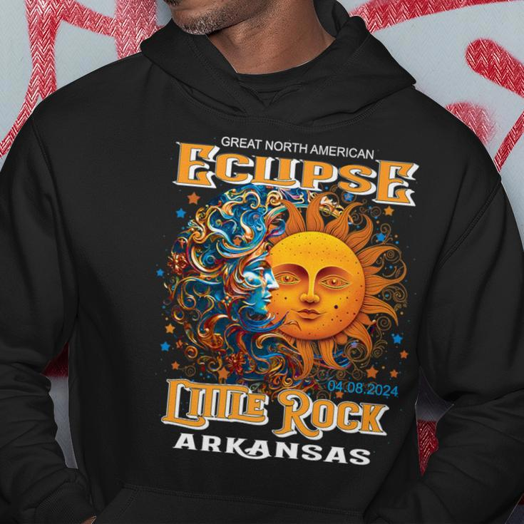 Little Rock Arkansas 2024 Total Solar Eclipse Souvenir Hoodie Unique Gifts