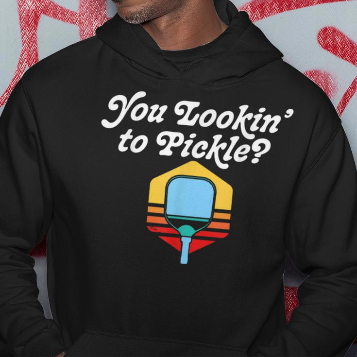 You Lookin' To Pickle Retro Vintage Lover Apparel Hoodie Unique Gifts