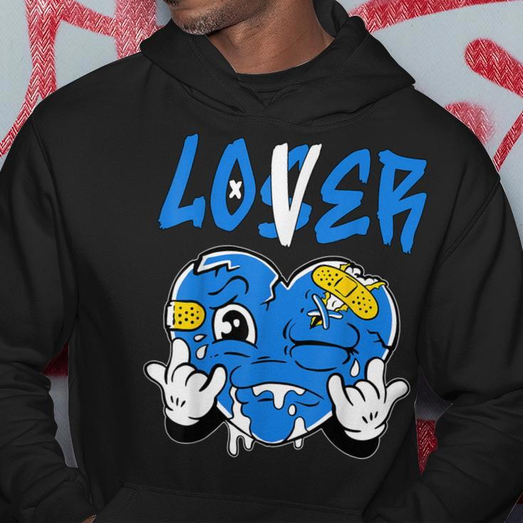 Loser Lover Blue Yellow Drip Heart Matching Outfit Women Hoodie Unique Gifts